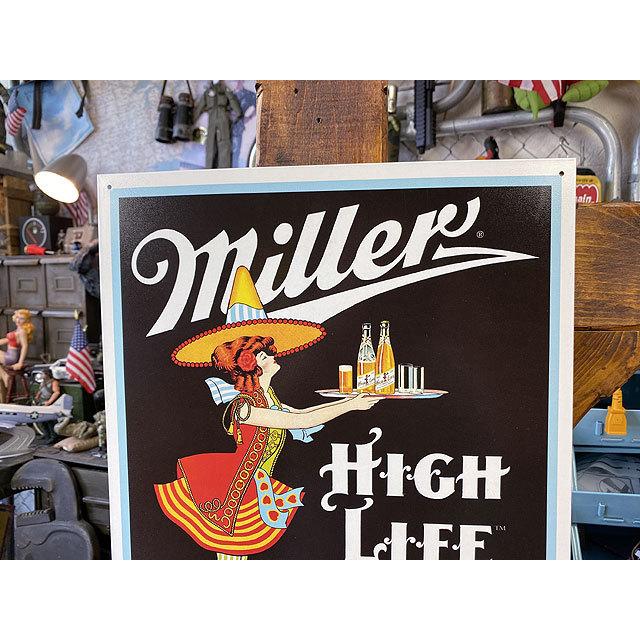 ミラー　ハイライフビアー　ブリキ看板　（ムーンレディ）　■ アメリカン雑貨 アメリカ雑貨 |  | 01