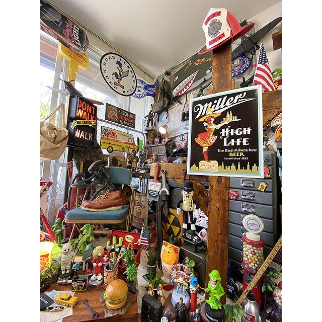 ミラー　ハイライフビアー　ブリキ看板　（ムーンレディ）　■ アメリカン雑貨 アメリカ雑貨 |  | 05
