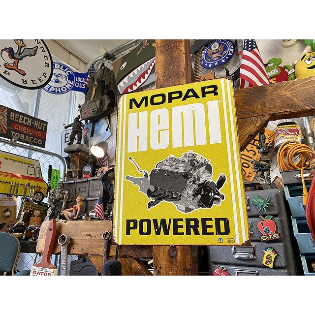 モパー　HEMI POWERED　ブリキ看板　（ヴィンテージ）　■ アメリカン雑貨 アメリカ雑貨 |  | 06