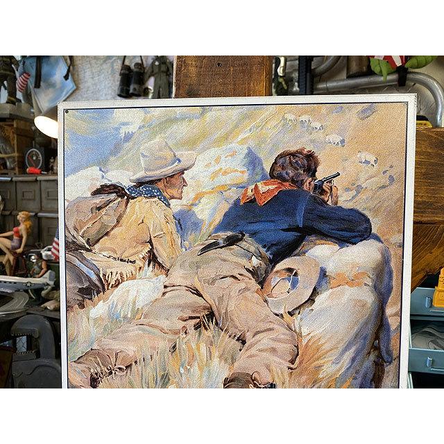 ジェームズイーグル作絵画:ウェスタンカウボーイの棚ペインティング