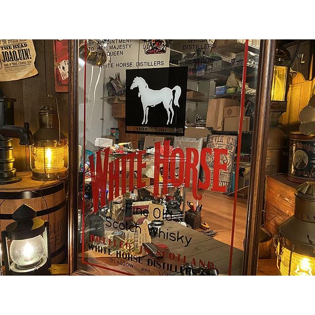 WHITE HORSE パブミラー 壁掛け ウイスキー看板 インテリア ビッグサイズ パブミラー （ホワイトホース） □ アメリカン雑貨