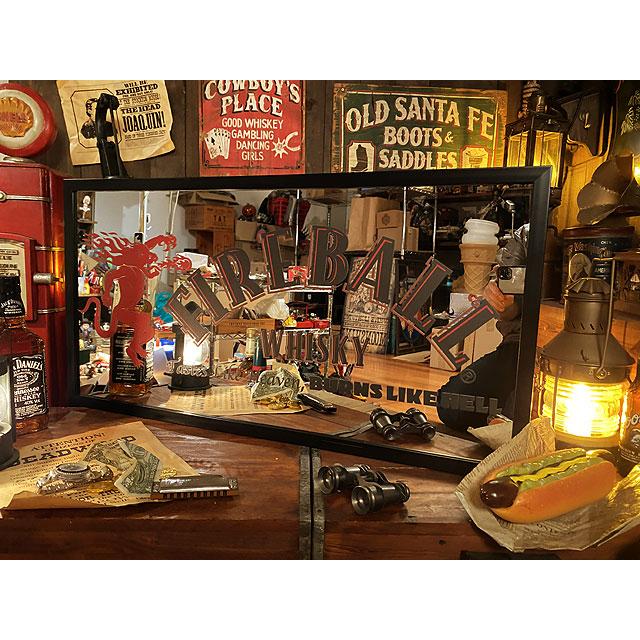 激安 激安特価 送料無料 全国送料無料 ビッグサイズ パブミラー ファイヤーボールウイスキー ロングサイズ