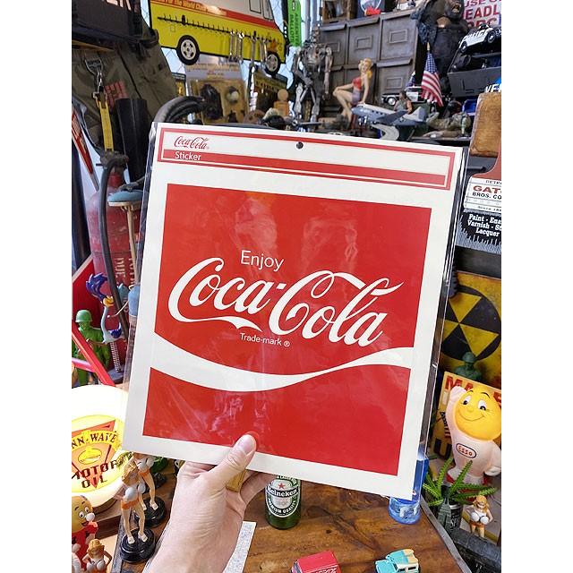 コカ・コーラ　デカサイズステッカー　XLサイズ　（スクエアロゴ）　■　アメリカン雑貨　アメリカ雑貨 | Coca Cola