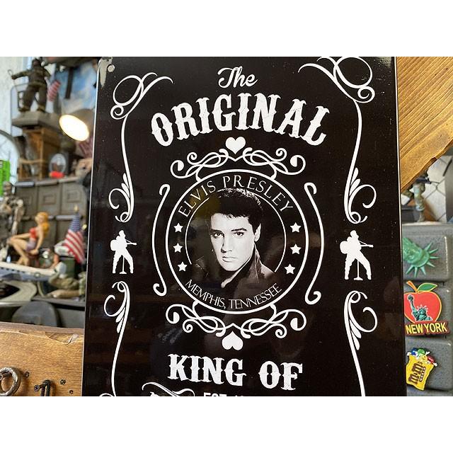 エルヴィス・プレスリー　ブラックラベル　ミニブリキ看板 ■ アメリカン雑貨 アメリカ雑貨 |  | 01