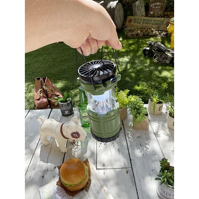 ブライト＆クーラーランタン　（カーキグリーン）　■ アメリカン雑貨 アメリカ雑貨　扇風機　ライト |  | 01