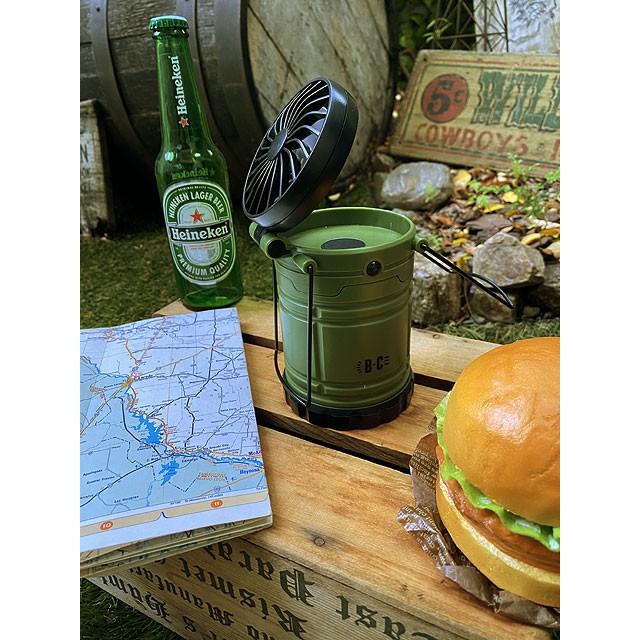 ブライト＆クーラーランタン　（カーキグリーン）　■ アメリカン雑貨 アメリカ雑貨　扇風機　ライト |  | 10