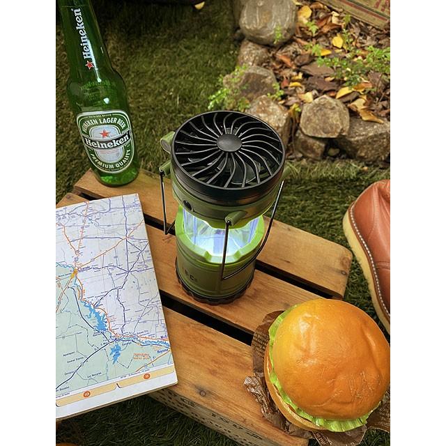 ブライト＆クーラーランタン　（カーキグリーン）　■ アメリカン雑貨 アメリカ雑貨　扇風機　ライト |  | 06