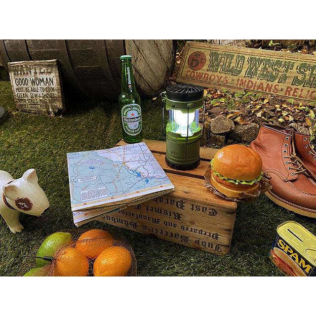 ブライト＆クーラーランタン　（カーキグリーン）　■ アメリカン雑貨 アメリカ雑貨　扇風機　ライト |  | 07