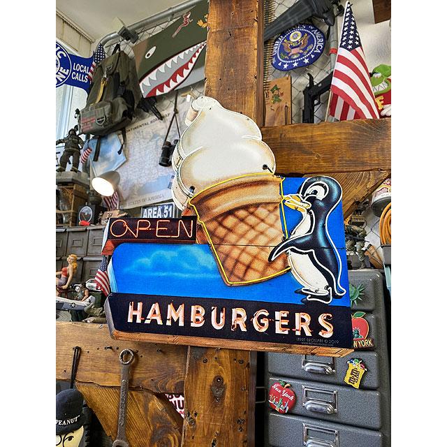 ★稀少な絶盤品★ ソフトクリームのロードサイン　U.S.ヘヴィースチールサイン ■ アメリカン雑貨 アメリカ雑貨 |  | 06