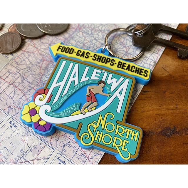 ハレイワの名物看板　ハワイアン　ラバーキーホルダー ■ アメリカ雑貨 アメリカン雑貨 キーリング |  | 01
