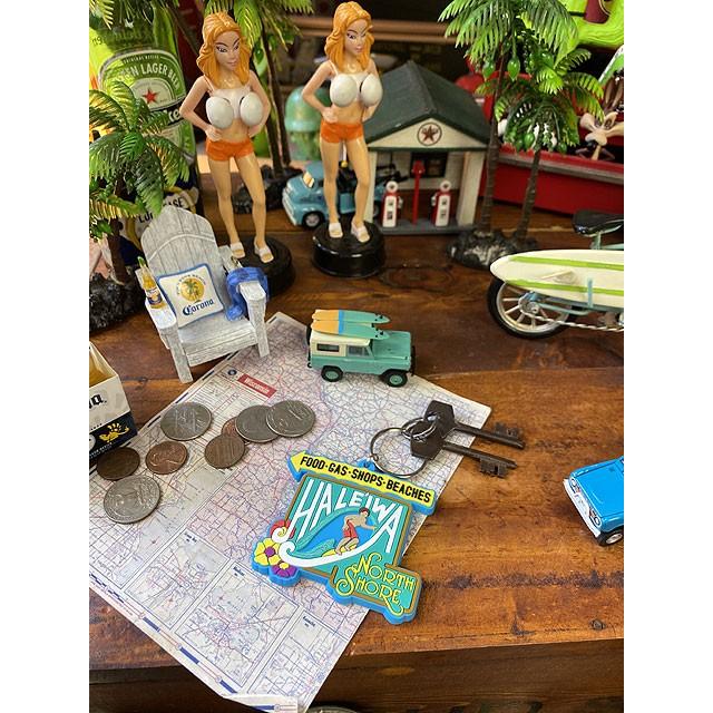 ハレイワの名物看板　ハワイアン　ラバーキーホルダー ■ アメリカ雑貨 アメリカン雑貨 キーリング |  | 03