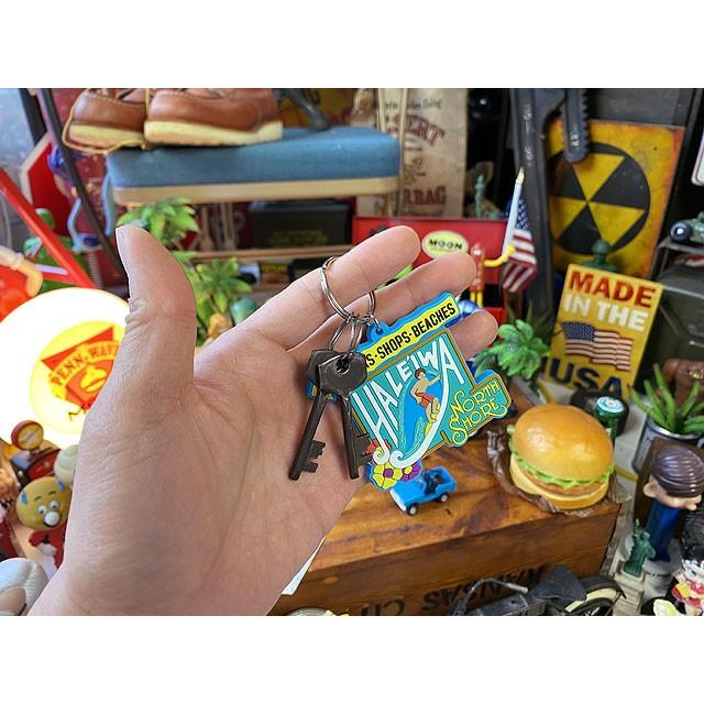 ハレイワの名物看板　ハワイアン　ラバーキーホルダー ■ アメリカ雑貨 アメリカン雑貨 キーリング |  | 04