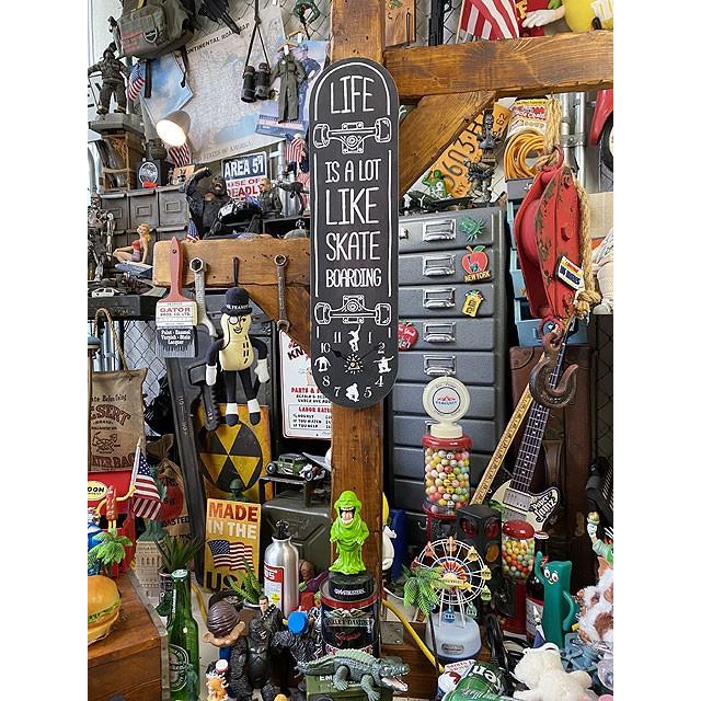 スケボークロック （ブラック） □ アメリカン雑貨 アメリカ雑貨 壁