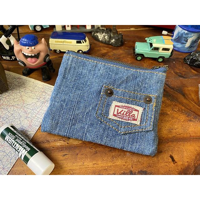 ダメージデニム★ティッシュケース★ステンシル ダメージデニム☆ティッシュケース☆ステンシル