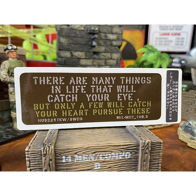 ミリタリー座右の銘ステッカーsサイズ 目を奪われるものがたくさんあるだろう しかし 心奪われるものだけを追い求めなさい Mil Mot 10b S 2581 アメリカ雑貨通販キャンディタワー 通販 Yahoo ショッピング
