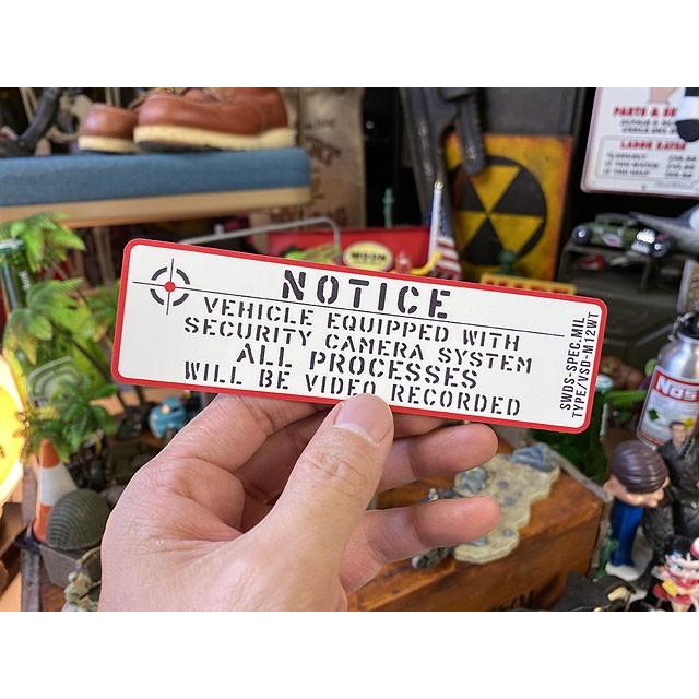 ドラレコ装着車に！ミリタリー　ヴィークル　セキュリティステッカーMサイズ　（ロング/ホワイト）　ドライブレコーダー録画中ステッカー |  | 03