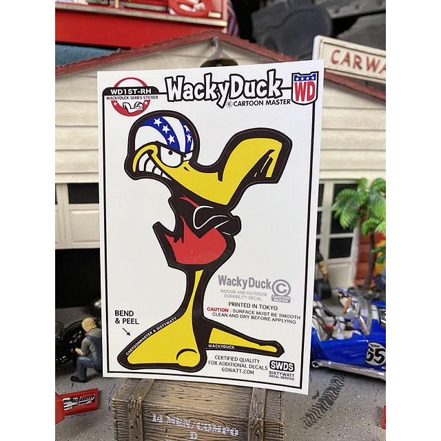 ワッキーダックのステッカー　（決めポーズ/右向き）　60WATT　シックスティーワット　カートゥーンマスターシリーズ　WD1ST-RH | 