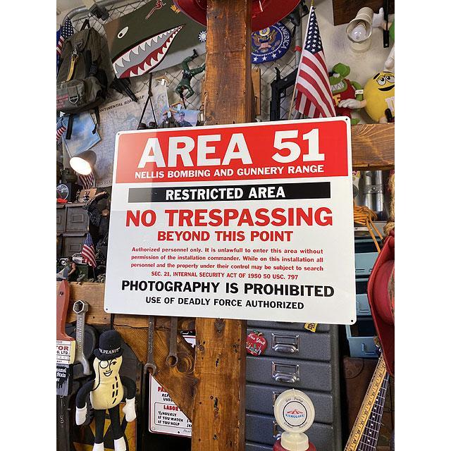 エリア51　警告看板　アルミサインボード ■ アメリカン雑貨 アメリカ雑貨 |  | 05