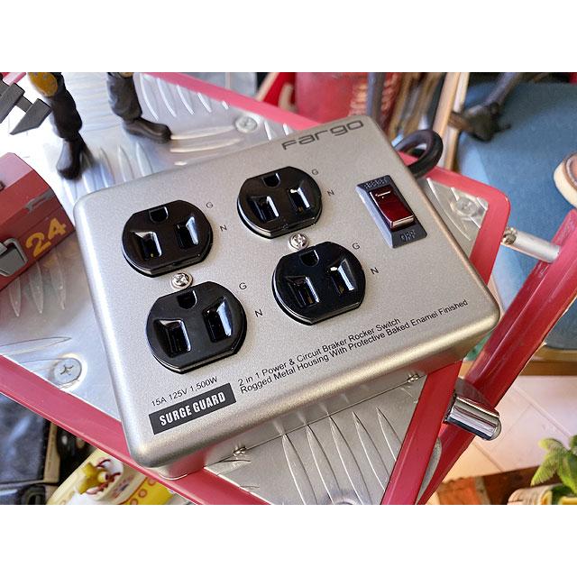 インダストリアル スチールタップ （4個口/シルバー） OAタップ 電源