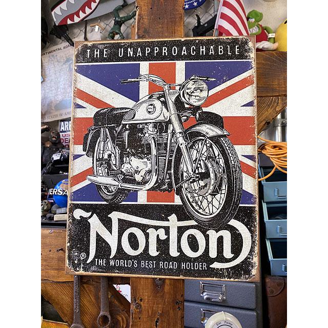 ノートン　ブリキ看板　（ベストロードホルダー）　■　アメリカン雑貨　アメリカ雑貨 | 