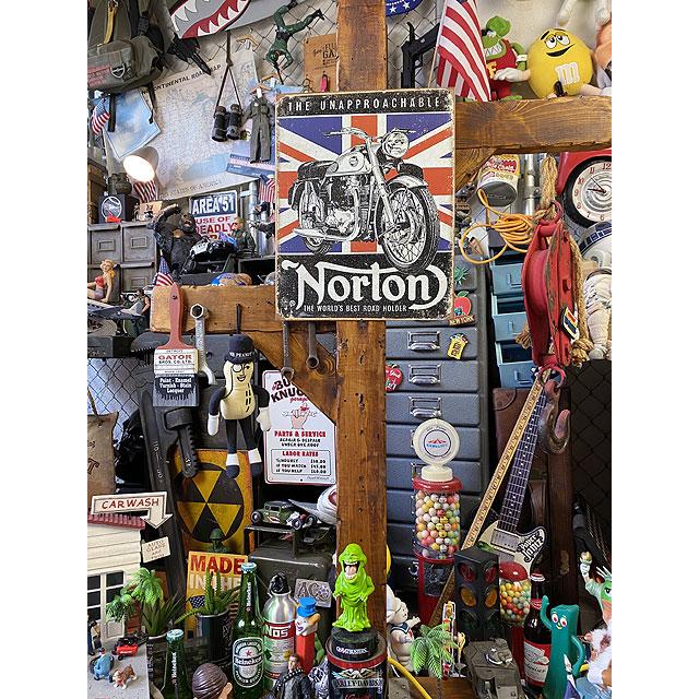 ノートン　ブリキ看板　（ベストロードホルダー）　■　アメリカン雑貨　アメリカ雑貨 |  | 03