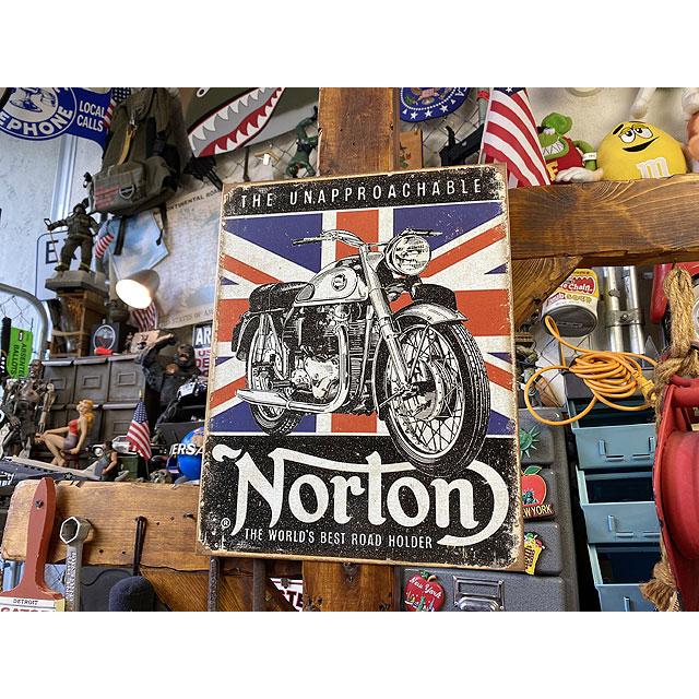 ノートン　ブリキ看板　（ベストロードホルダー）　■　アメリカン雑貨　アメリカ雑貨 |  | 06