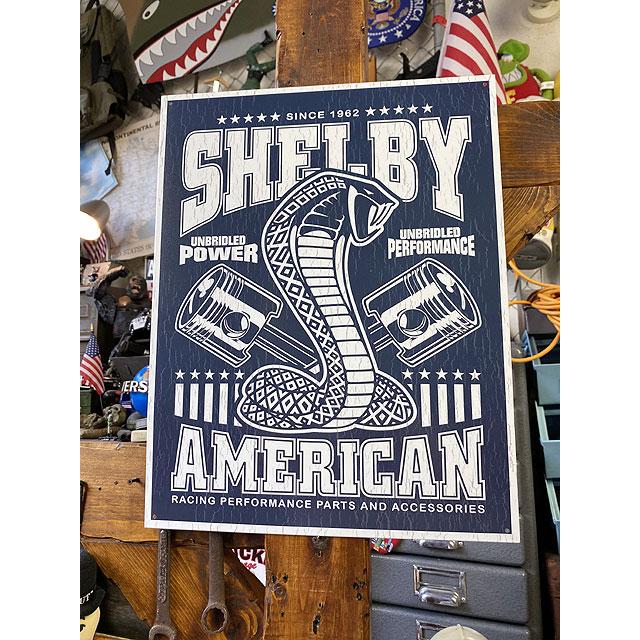 シェルビー　コブラ　ブリキ看板　（クロスピストン）　■ アメリカン雑貨 アメリカ雑貨 | 
