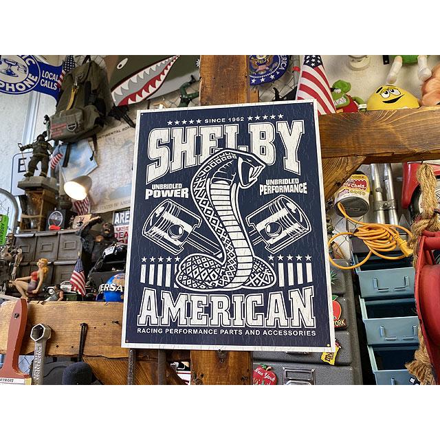 シェルビー　コブラ　ブリキ看板　（クロスピストン）　■ アメリカン雑貨 アメリカ雑貨 |  | 06