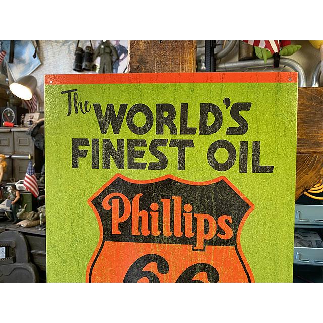 フィリップス66　ブリキ看板　（ワールドファイネストオイル） |  | 01
