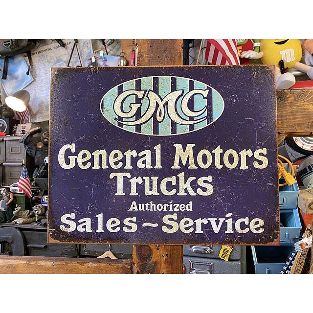 GMC ブリキ看板 （ゼネラルモーターズトラック） □ アメリカン雑貨