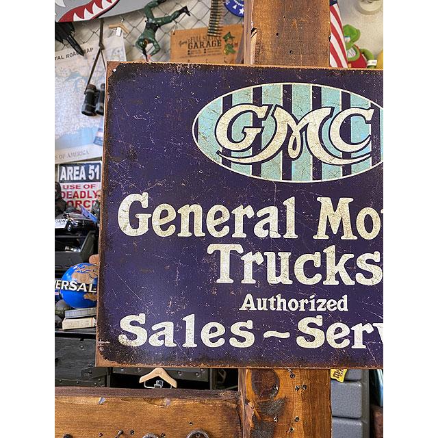 GMC ブリキ看板 （ゼネラルモーターズトラック） □ アメリカン雑貨