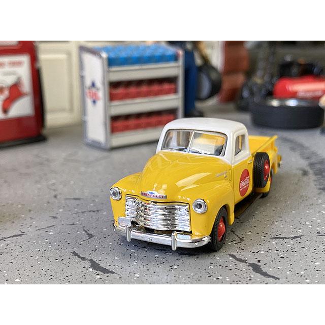 コカ・コーラ　1953年　シボレー3100ピックアップ　ミニカー　1/72スケール　（イエロー）　■　アメリカン雑貨　アメリカ雑貨 | Coca Cola | 02