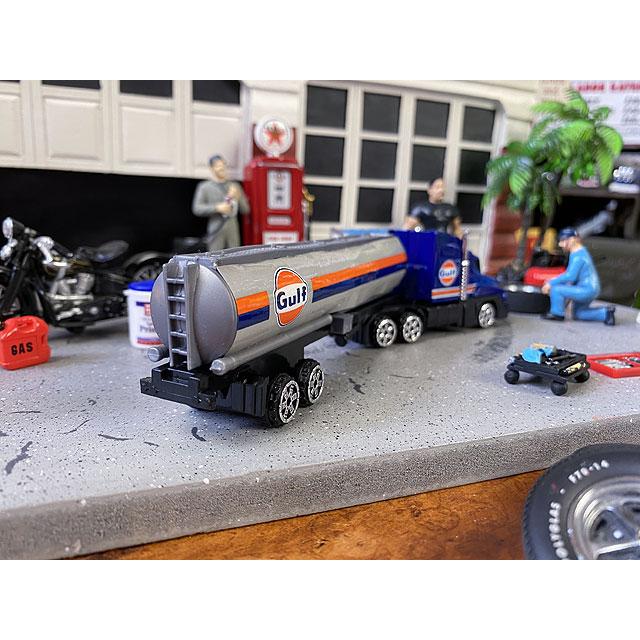 ガルフのタンカートラック ダイキャストミニカー （ブルーヘッド