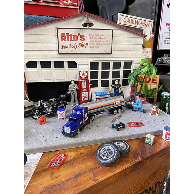 ガルフのタンカートラック ダイキャストミニカー （ブルーヘッド