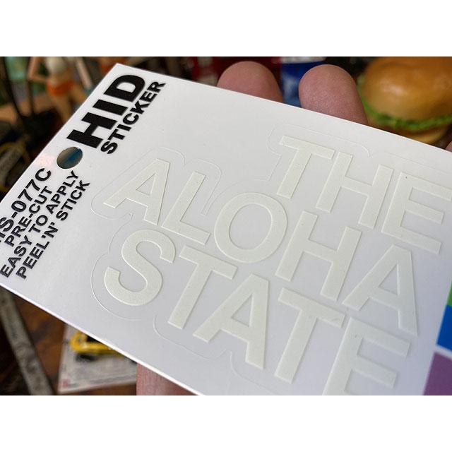 アロハステイト＆レインボー　ステッカー　（ホワイト文字）　■　アメリカン雑貨　アメリカ雑貨 爆買 |  | 03