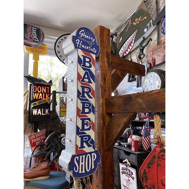 アメリカのアーケードサイン　ウォールオブジェ　（バーバーショップ）　【両面デザイン】 爆買 | 