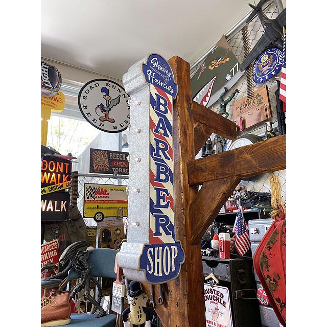 アメリカのアーケードサイン　ウォールオブジェ　（バーバーショップ）　【両面デザイン】 爆買 |  | 07