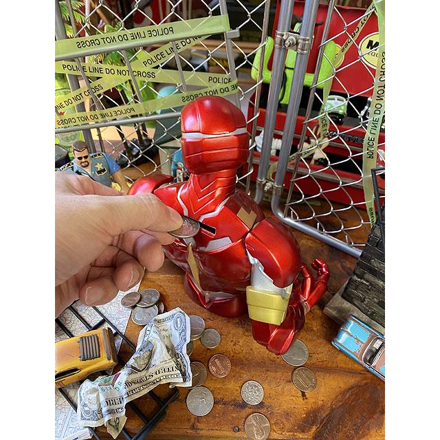 ソフビ貯金箱 バットマン アイアンマン スーパーマン セット デッド