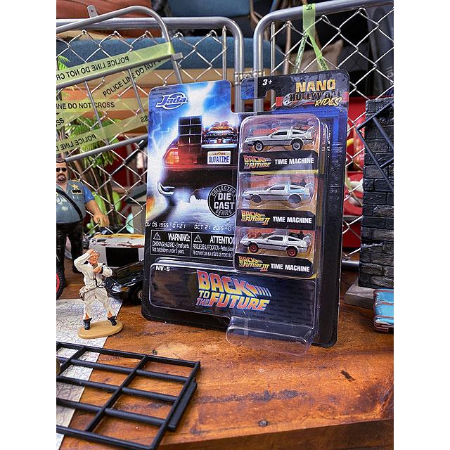 Jada　ナノ・ハリウッドライズ 映画　バック・トゥ・ザ・フューチャー　デロリアン　ダイキャストミニカー 3台セット ■ アメリカン雑貨 | 
