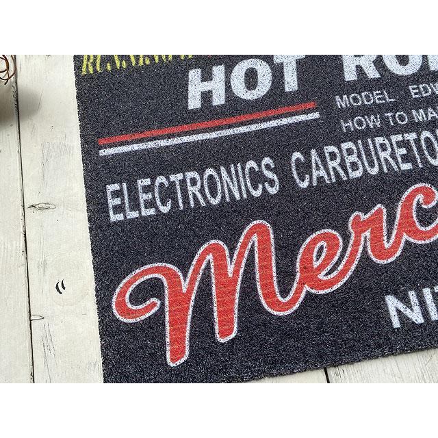 マーキュリー　PVCガレージマット　Sサイズ　（ブラック/ホットロッド）　■　アメリカン雑貨　アメリカ雑貨 | MERCURY | 01