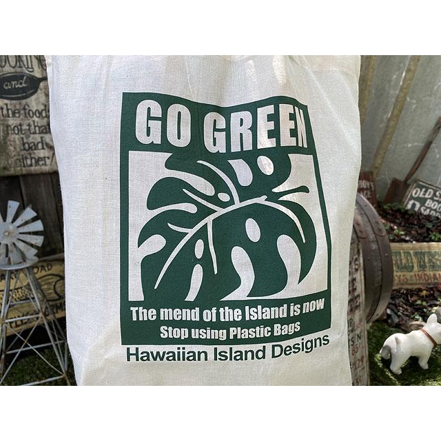 ハワイアン　エコバッグ　（モンステラ）　■　アメリカン雑貨　アメリカ雑貨 |  | 01
