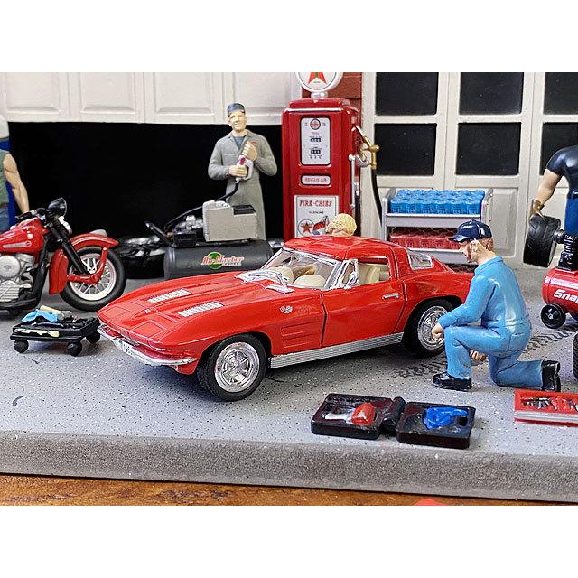 1963年　シボレー　コルベット　スティングレー　ダイキャストミニカー　1/36スケール　（レッド）　■ アメリカン雑貨 アメリカ雑貨 |  | 04