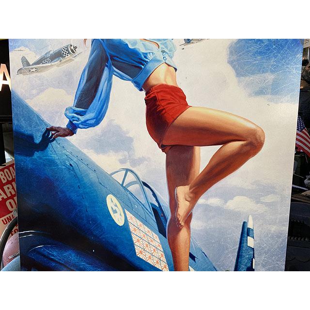 ド迫力！特大サイズ看板 ピンナップガール MADE IN THE USA　U.S.ヘヴィースチールサイン XXLサイズ ■ アメリカン雑貨 |  | 02