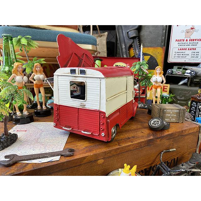 ホットドッグ屋さんの移動販売車 ブリキオブジェ □ アメリカン ホットドッグ屋さんの移動販売車 ブリキオブジェ □ アメリカン
