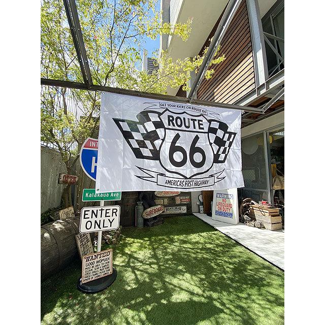 ルート66　ビッグサイズフラッグ　（チェッカーバナー）　■　アメリカン雑貨　アメリカ雑貨 |  | 03