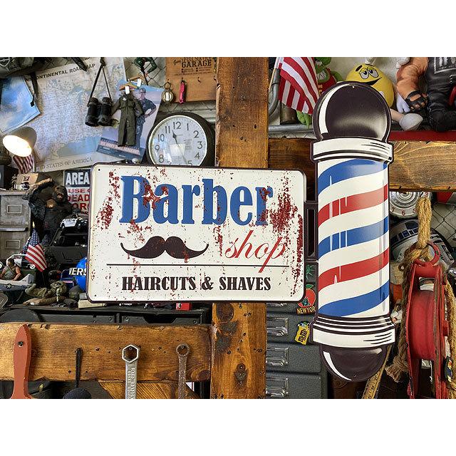 バーバーショップ サインポールのエンボス ティンサイン アメリカン雑貨 アメリカ雑貨 アメリカ雑貨通販キャンディタワー 通販 Yahoo ショッピング