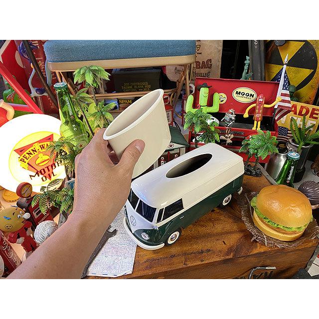 ワーゲンバス　ティッシュボックス　（ツートンダークグリーン）　■　アメリカン雑貨　アメリカ雑貨　ティッシュケース |  | 07