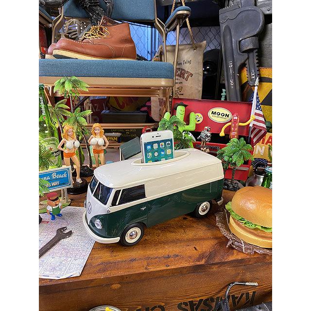 ワーゲンバス　ティッシュボックス　（ツートンダークグリーン）　■　アメリカン雑貨　アメリカ雑貨　ティッシュケース |  | 09