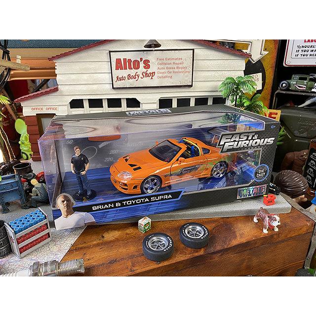 Jada　映画　ワイルドスピード　ダイキャストミニカー　1/24　（ブライアン/トヨタ　スープラ/オレンジ）　フィギュア付 |  | 15