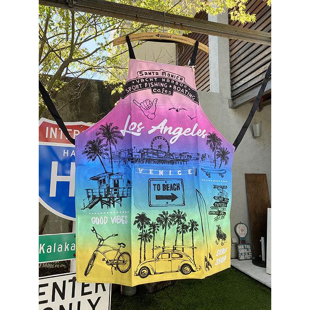 L.A.ベニスビーチ　アートエプロン ■ アメリカン雑貨 アメリカ雑貨 | 